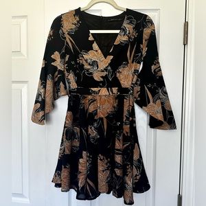 Bell Sleeve Mini Dress